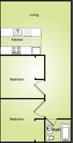 2BR/1BA - Carabay Apartments - Gated Community Featu...