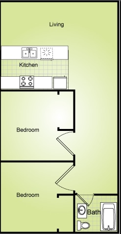 2BR/1BA - Carabay Apartments