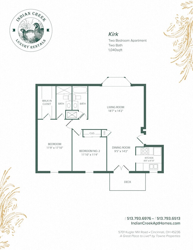 Floorplan - Indian Creek Apartments and Townhomes