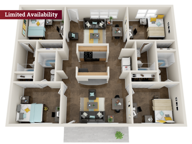 4 Bed Floorplan - The Social SMTX®