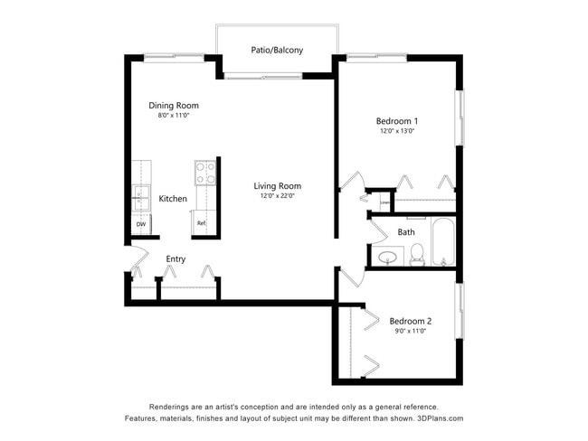 Floorplan - Villa Del Coronado Apartments