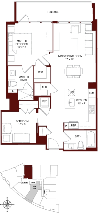 2BR/2BA - The Darcy