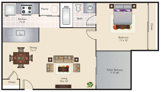 Floorplan - Woodchase Apartments