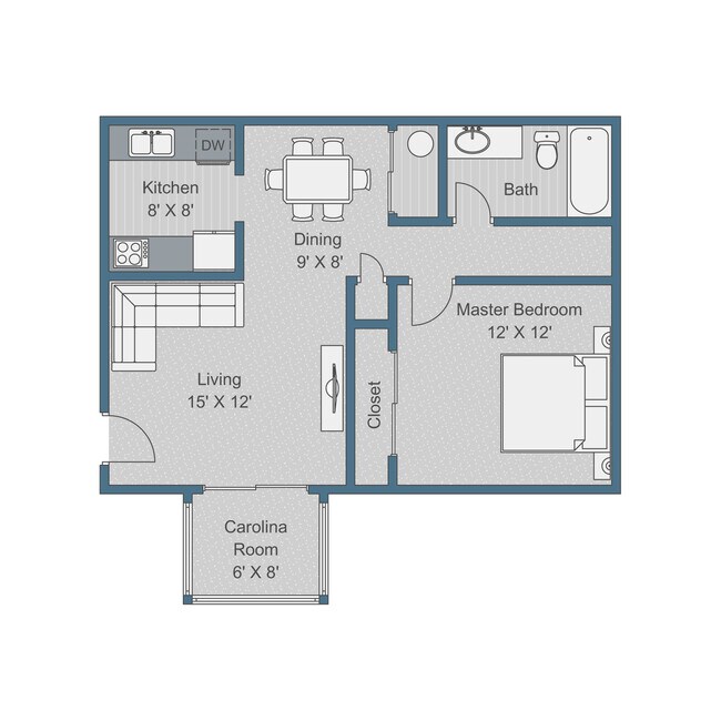 Floorplan - Sterling Bluff Apartments