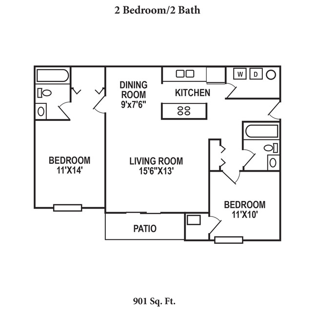 Floorplan - Four Worlds Apartments