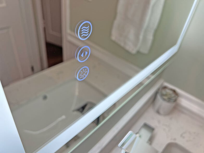 Powered LED mirror and anti-fog control - 160 17th Street Pl NW