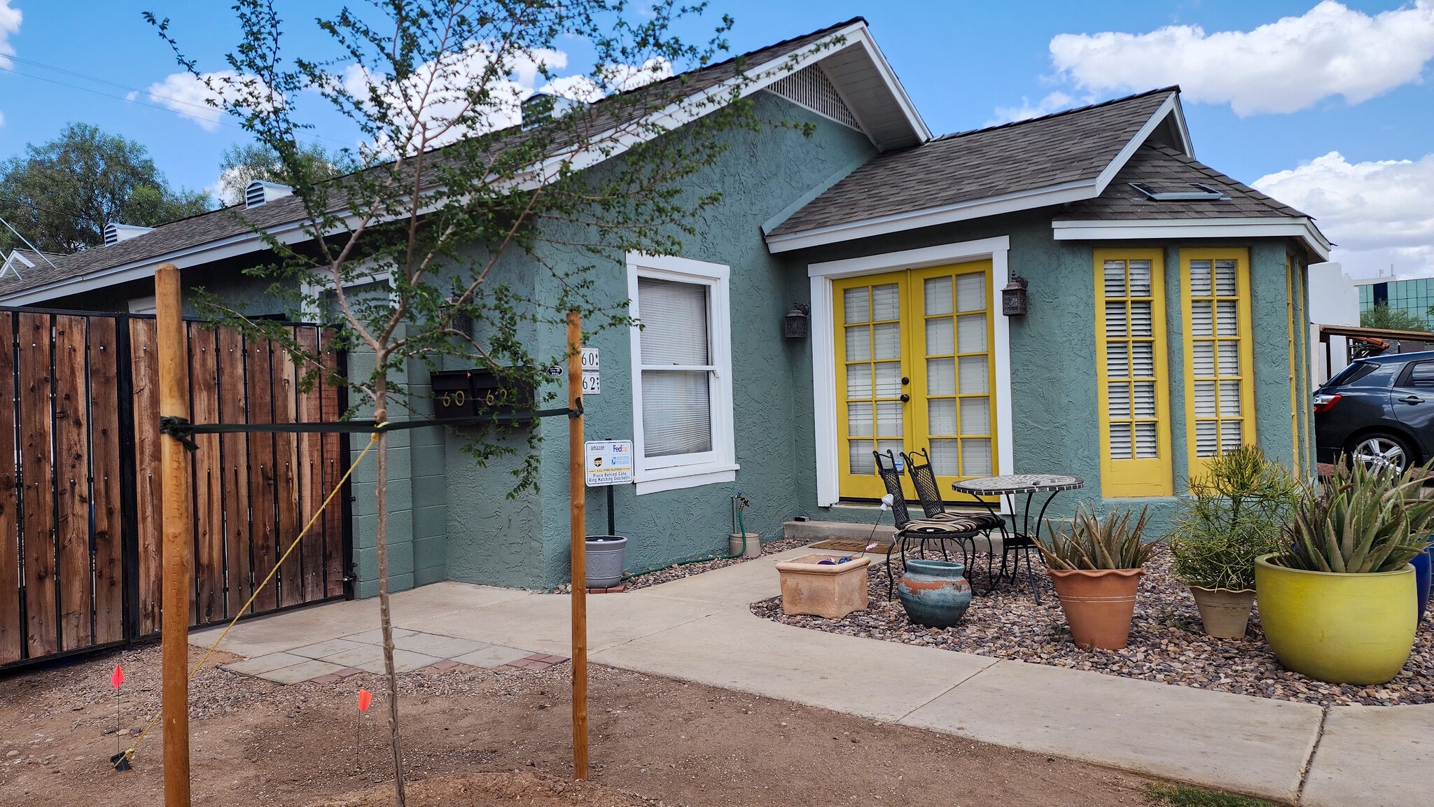 Front w/French Doors that open into the turret - 60 W Lewis Ave