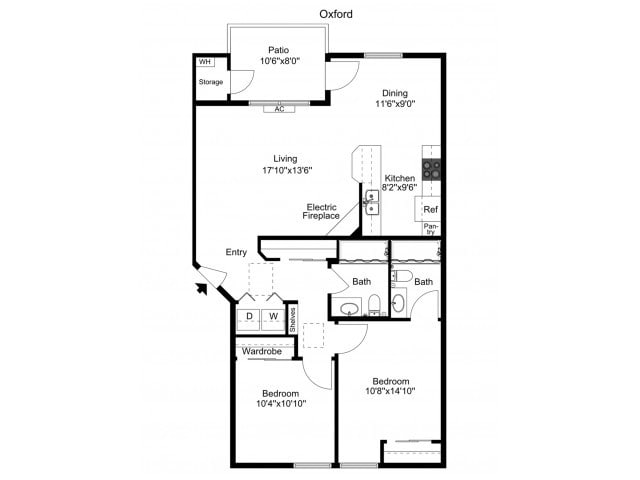 Oxford - 2 Bedroom, 2 Bath - Acero Ridgefield