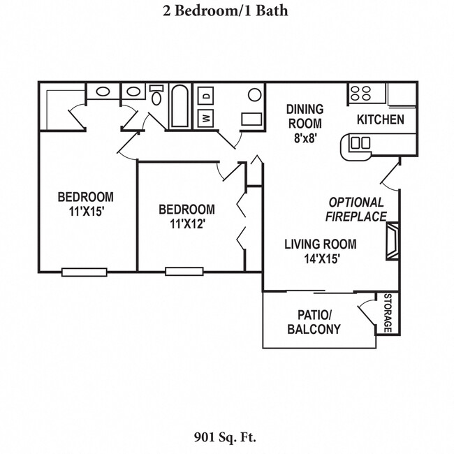 Floorplan - Deercross Apartments