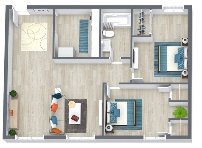 Nomad Floor Plan - Campus View Apartments