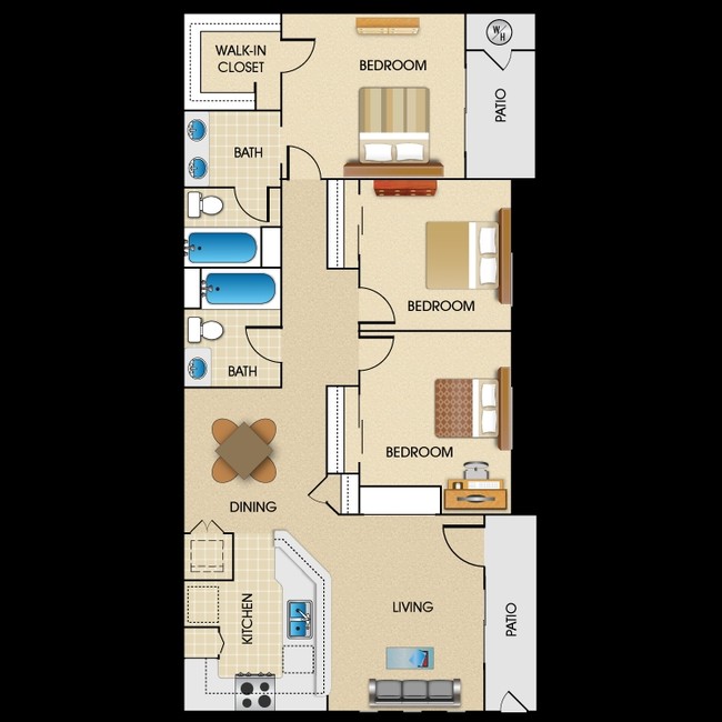 Floorplan - Arbor Lane Apartment Homes