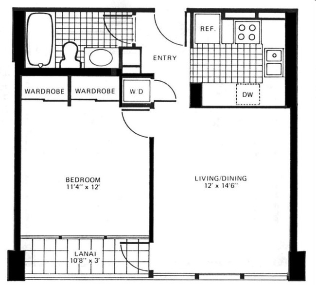 1BD/1BR - Iolani Court Plaza