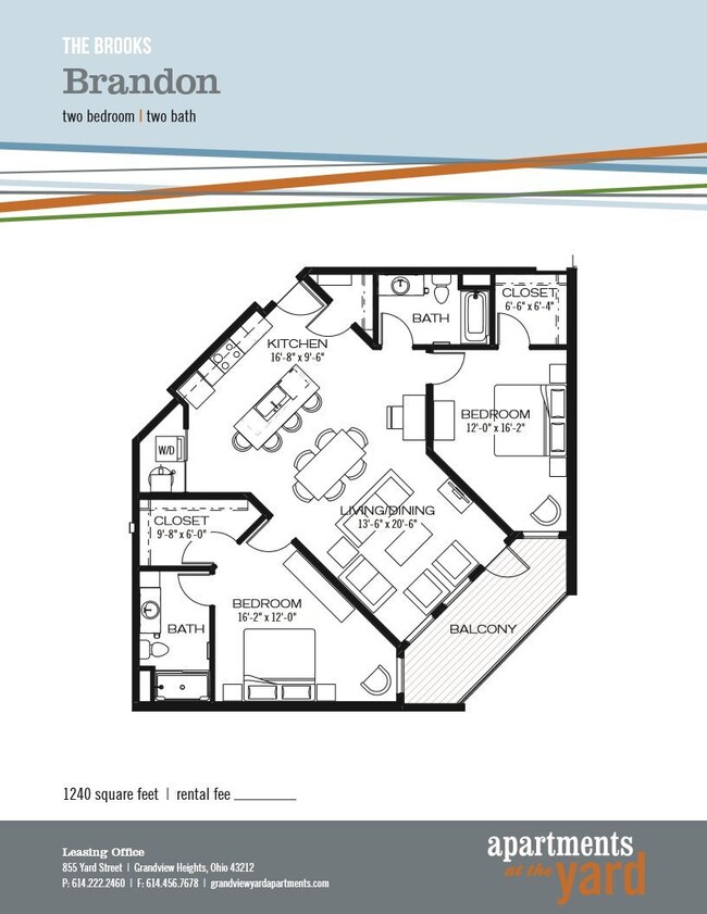 Floorplan - Apartments at the Yard: Brooks