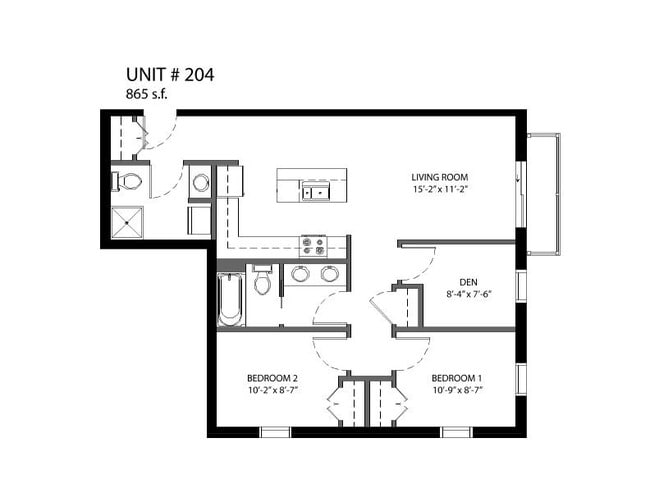 444 Welch #204 | 2+ Bed/2 Bath - 444 Welch