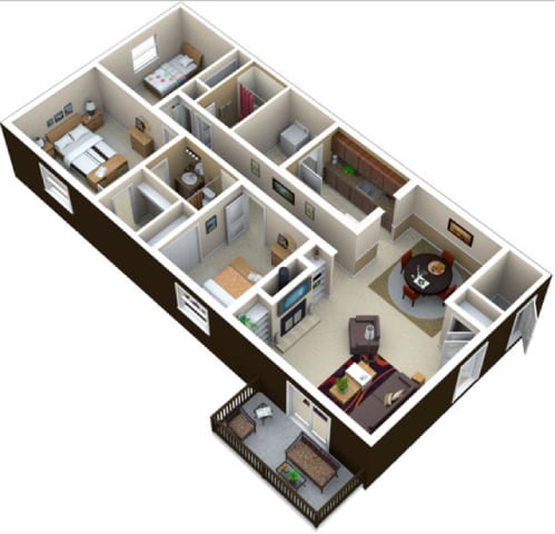 Floorplan - North Bluff Apartments