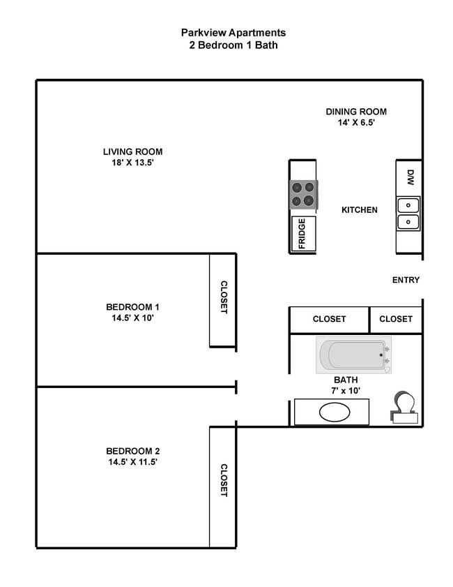 Floorplan - Parkview Apartments