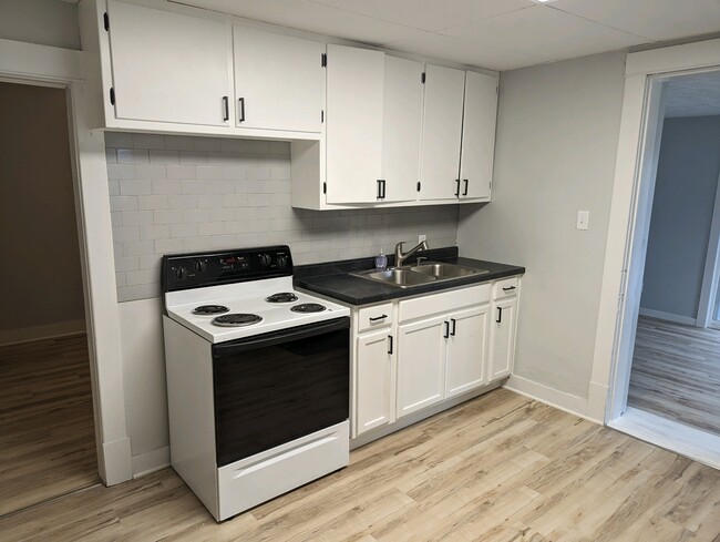 Kitchen New sink, counter, tile back splash, laminate floor - 834 N Elizabeth St