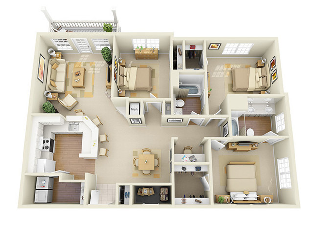 Floorplan - Glen Park Apartment Homes