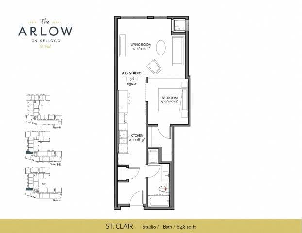 Floorplan - The Arlow on Kellogg