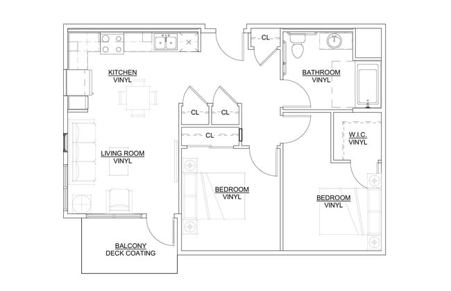 2 Bedroom 1 BathStyle A - Kalmia Rose (Jordan Downs)