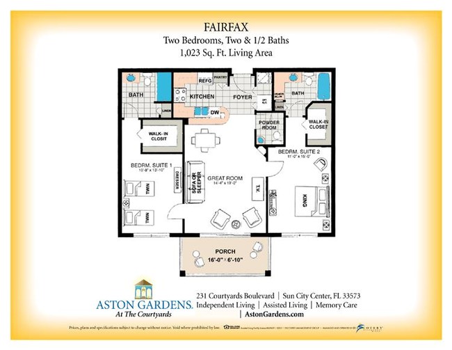 Floorplan - Aston Gardens At The Courtyards Senior Living