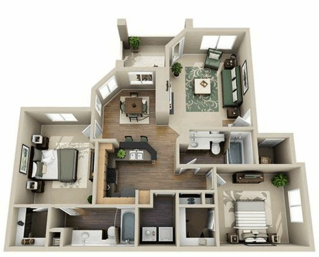 Floor Plan B.JPG - Bellagio Apartments