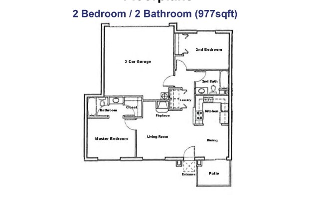 Floor Plan - 2 Bed - 2 Bath - West Day Ranch - Group 1 - Orchid Dr