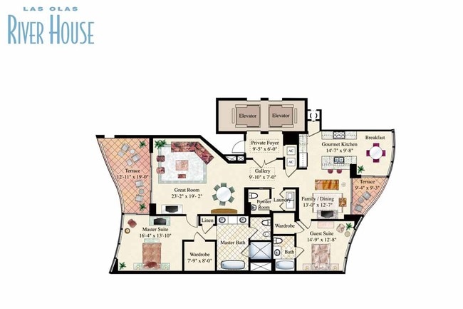 2BR/2.5BA - Las Olas River House