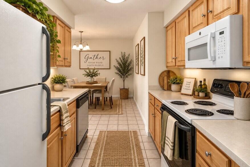 Furnished Kitchen - Willow Stream Apartments South