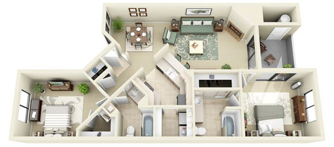 Floorplan - San Tropez Apartment Homes