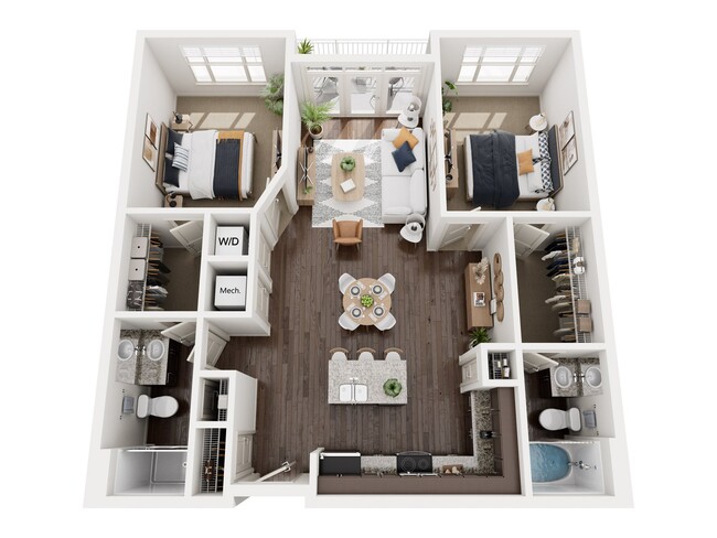 Floorplan - 1377 Brookhaven Apartments