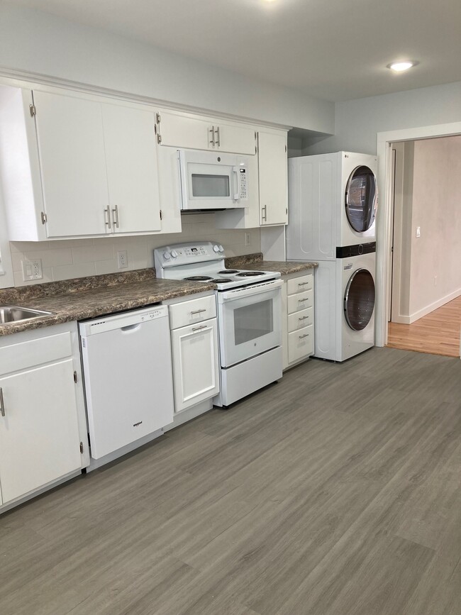 Washer and dryer are in the kitchen. So easy and convenient! - 1430 4th St N