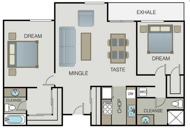 2BR/2BA - Highridge