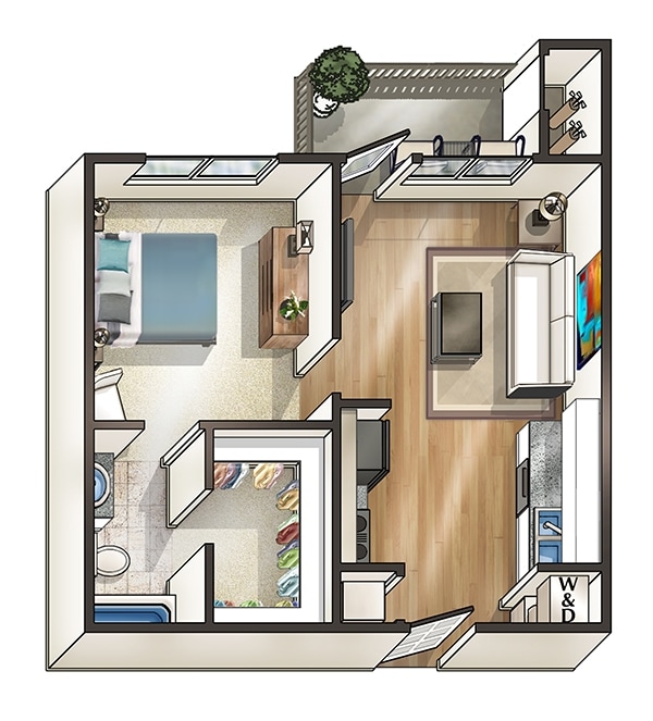1BR/1BA - Evergreen Auburn