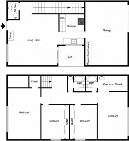 Floorplan - Carmenita Townhouse Apartments