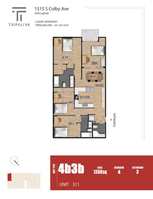 Floorplan - 1515 Colby Ave