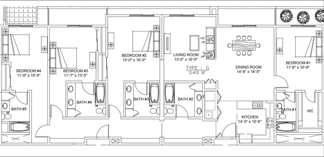 Type G Floor Plan - Earle Place