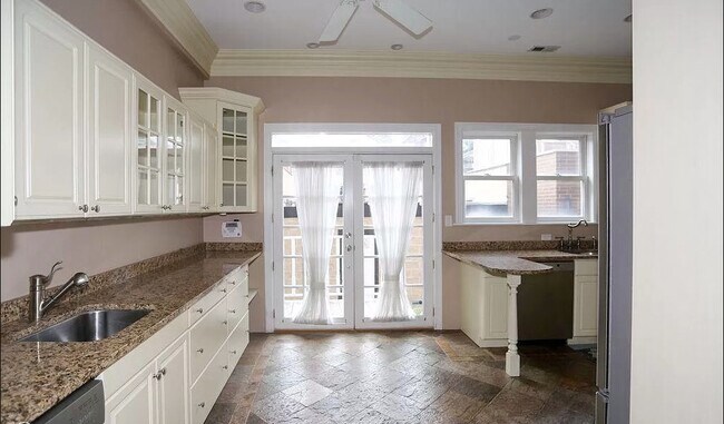 Bar sink, and Patio Doors off Kitchen - 2039 W Homer St