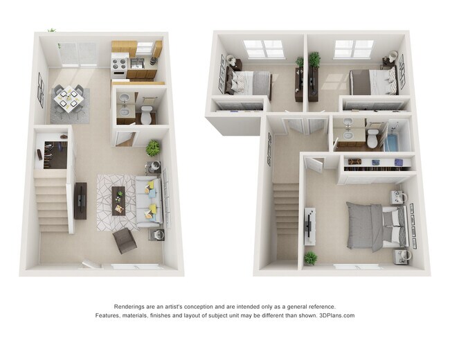 3x1.5 TH 1260 SQFT - Maple Lakes Townhomes