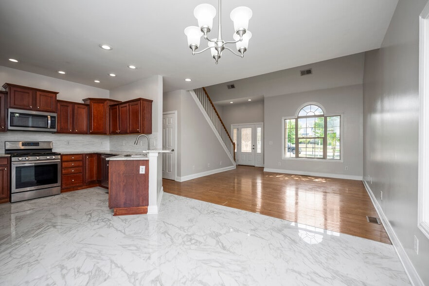 Looking to the Family Room from the Dining Area and Kitchen - 393 Hays Blvd