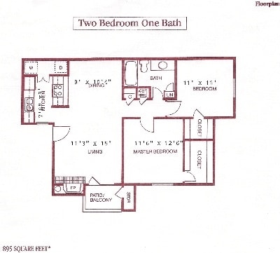 2BR/1BA - Woodcreek Apartment Homes