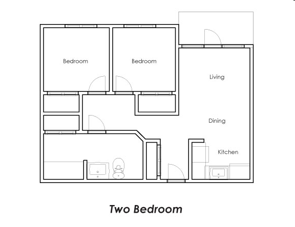 2BR/1BA - The Vincent