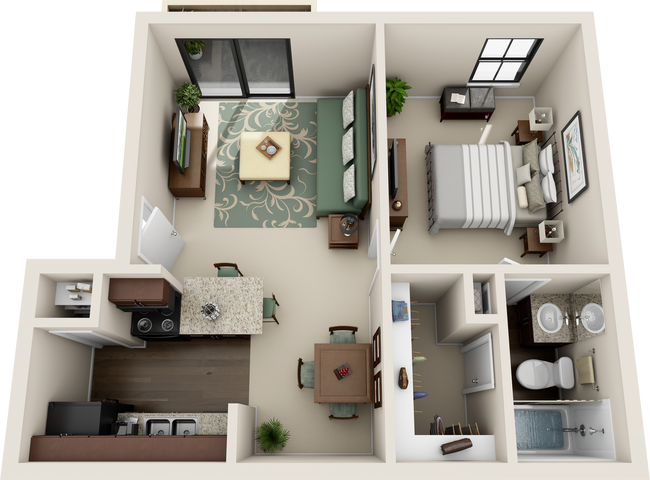 Ash 1x1 - Timber Run Apartments