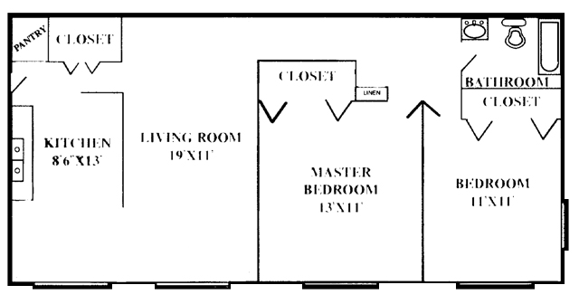 Floorplan - Old Orchard Apartments