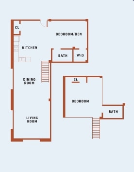 2BR/1BA - Crown Loft Condominiums
