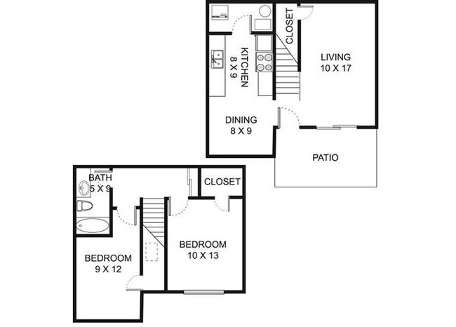 Floorplan - Heathermoor and Bedford Commons Apartments