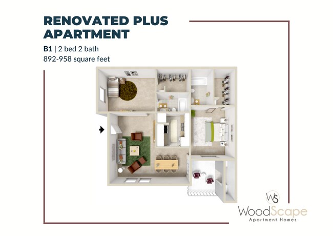 b1 renovated plus - Woodscape Apartments
