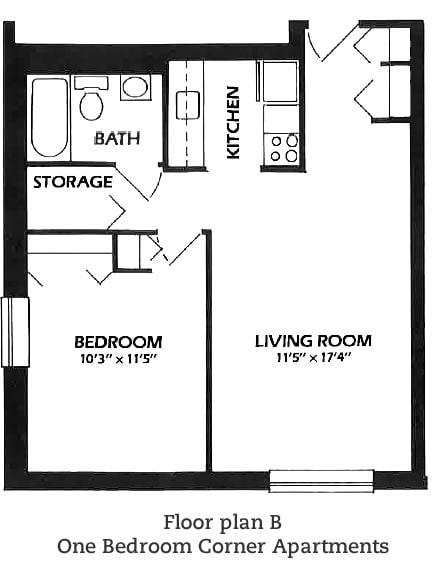 1BR/1BA - Fedor Manor Apartments