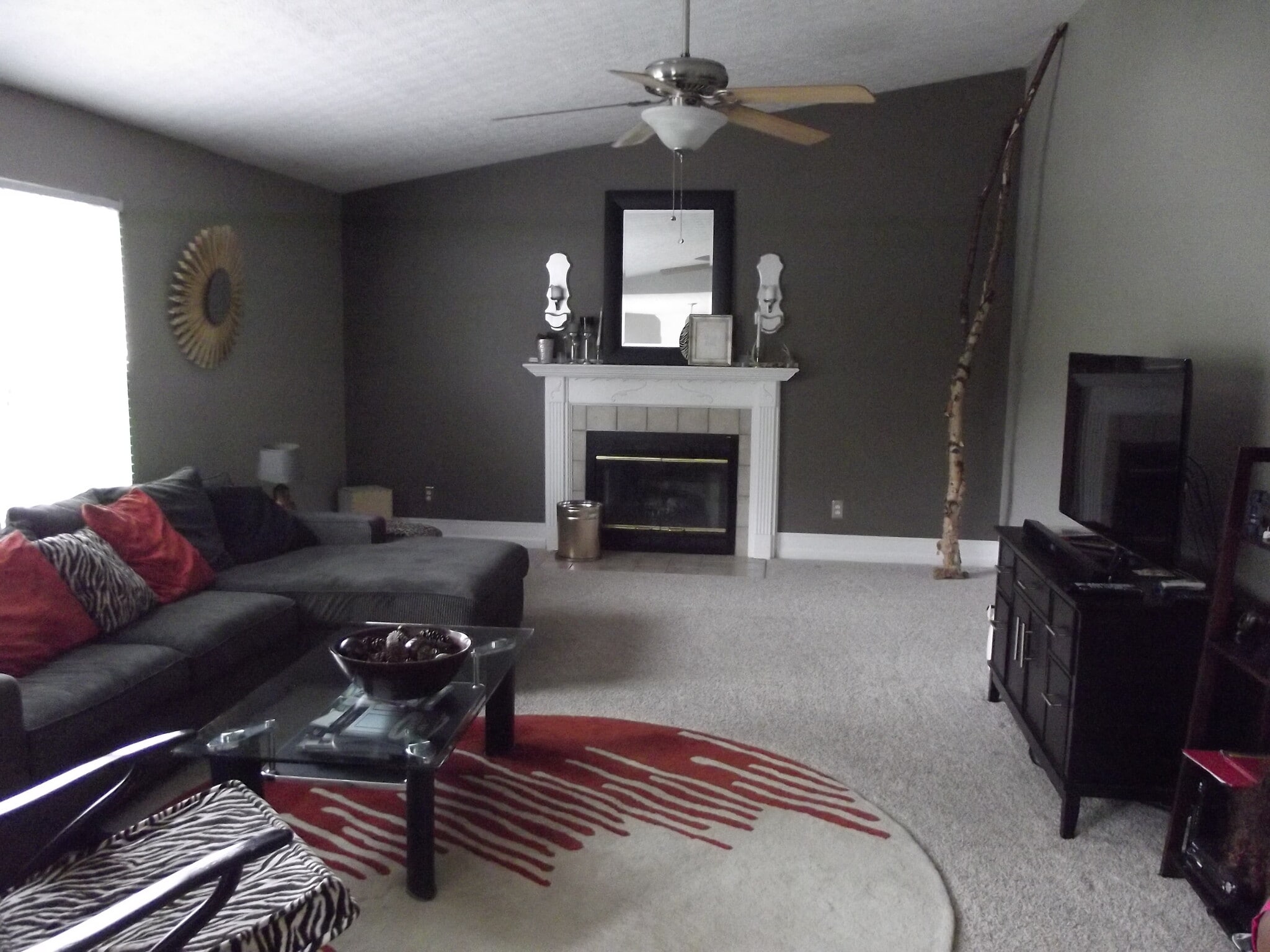 Living room with gas fireplace - 1074 Lakegrove Court