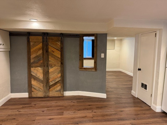 Reclaimed wood barn doors, storage closet/pantry, Pass through for style. storage, and light flow in - 2261 Newark st